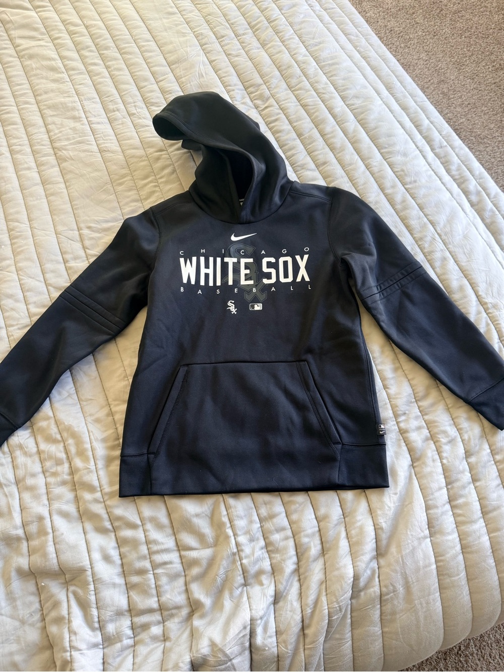 Nike Youth Black White Sox Pullover Hoodie - Black & White 10/12 NWT